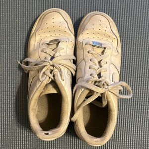 White Nike Air Force Ones, Size 6.5Y